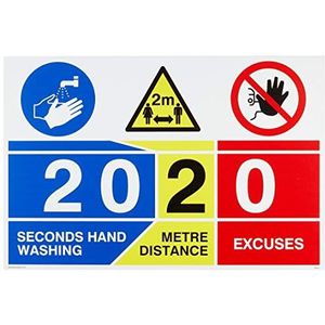 2020 20 seconden met de hand wassen 2 meter afstand 0 excuses