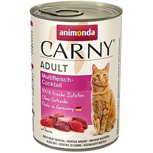 animonda Carny Adult kattenvoer, nat voer voor volwassen katten, multivleescocktail, 6 x 400 g
