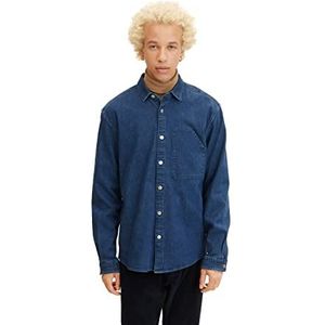 Tom Tailor - Uomini - Jeanshemd - Used Mid Stone Blue Denim