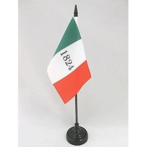 Alamo 1824 Tafelvlag 15x10 cm - Alamo 1824 - USA Bureauvlag 15 x 10 cm - Zwarte plastic stok en voet - AZ FLAG