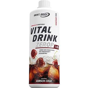 Best Body Nutrition Vital Drink ZeropÂ® - kers-cola, originele geconcentreerde dranksiroop zonder suiker, 1:80 geeft 80 liter kant-en-klare drank, 1000 ml