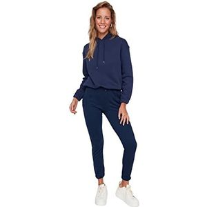 Trendyol Vrouwen Basic Normale Taille Skinny fit Jogger Joggingbroek, Marineblauw/Multi-color, XS