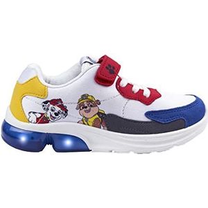 Paw Patrol Trainers - White - UK Size 11.5 JNR - Velcro and Elastic Closure - Children's Sports Shoes with light EVA Sole and Lights - Original Product Designed in Spain
