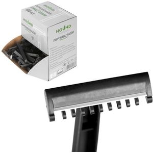 Hound Tattoo Supply Wegwerpscheerapparaat voor tatoeëerders, zwart, lemmet van hoogwaardig staal, verpakking met 100 stuks, comfortabele scheerbeurt (Monolama)