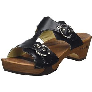 Woody Dames Leonie houten schoen, zwart, 39 EU, zwart, 39 EU