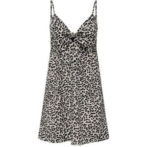 Onlnova Life Vis Jules Dress AOP, mocha meringue, XS