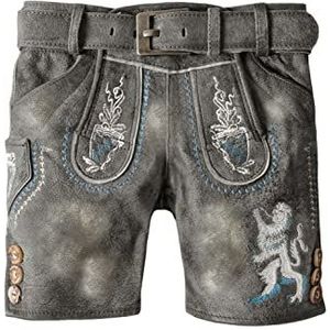 Stockerpoint Jongensbroek Bayern Jr. Leren broek, Meerkleurig (hennep gevekte hennep), 122/128 cm