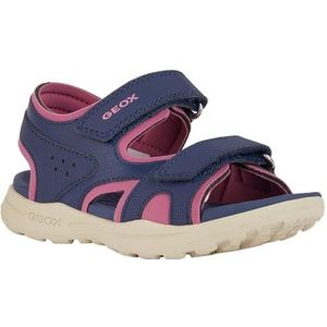 Geox J Vaniett Girl A, sandalen voor meisjes en jongens, Navy Fuchsia, 24 EU