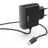 Hama Oplader met micro-USB-kabel, 1 meter, 6 W, zwart