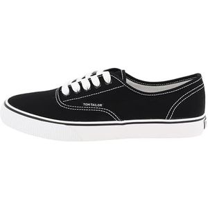 TOM TAILOR Heren 7480540001 Sneakers, zwart-wit, 42 EU, zwart wit, 42 EU