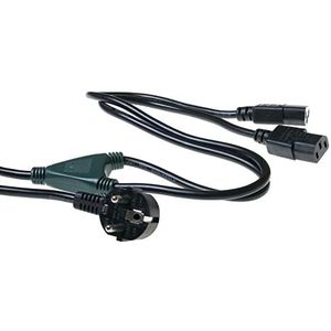 ACT Netsnoer Y-kabel, koelapparaatkabel 1,2 m, 1 x Schuko CEE 7/7 naar 2X C13 kabel - AK5055