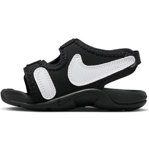 Nike Sunray Adjust 6 Sneakers voor jongens, Zwart Wit, 21 EU