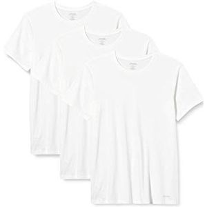 Calvin Klein Jeans Heren T-shirts met korte mouwen (verpakking van 3), wit (white), L