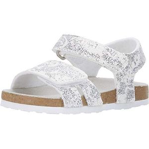 Chicco, Sandaal Fiore, Verstelbare sandalen met dubbele klittenbandsluiting Meisjes, Zilveren, 22