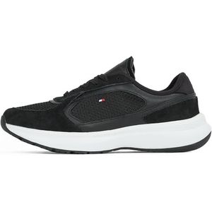 Sneakers - SPORTY RUNNER - Gevoerd - Leer, Mesh - Effen