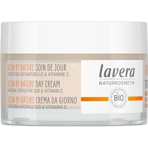 lavera Glow by Nature dagverzorging, natuurlijke cosmetica, veganistisch, Q10 & vitamine C, hydraterend, dagcrème, vitaliserend, PETA-gecertificeerd, 1 x 50 ml