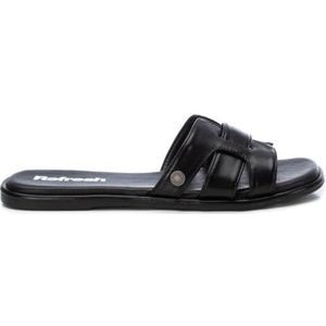 Refresh - 172553 - Sandaal - Zwart - Imitatieleer - Veganistisch Gecertificeerd