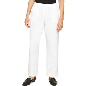 Alfred Dunner Women's Medium Pant,White,8