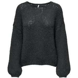 ONLY & SONS Onlnordic Life Ls O-neck Knt Noos voor dames, dark grey melange, S