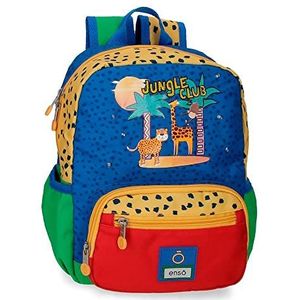 Enso Jungle Club kleine rugzak, meerkleurig, 23 x 28 x 10 cm, polyester, 6,44 l, 50 hojas, kleine rugzak