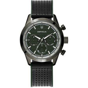 Orphelia Heren multi-wijzerplaat horloge zandblast met siliconen armband groen, groen, Riemen.