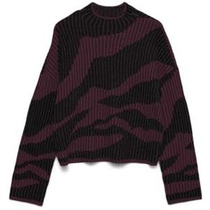 VERO MODA Vmscorpio Ls Highneck Pullover Bf, Winetasting, XS