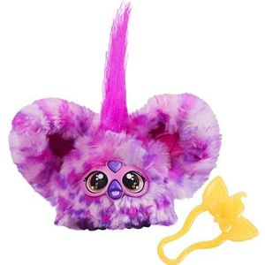 Furby Furblets Hip-Bop-minivriendje, meer dan 45 geluiden, hiphopmuziek & zinnen in Furbish, elektronische knuffeldieren voor meisjes en jongens vanaf 6 jaar, roze & paars