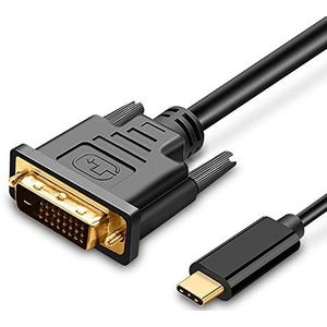 Upgrow USB C naar DVI-kabel 4K @30Hz 4FT USB Type-C naar DVI Mannelijk Ondersteuning 2017-2020 MacBook Pro, Surface Book 2, Dell XPS 13, Galaxy S10