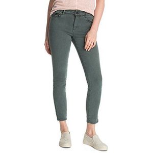 ESPRIT Skinny broek voor dames, satijn, stretch, groen (Moss Green 344), 42W x 28L