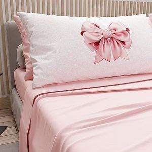 PETTI Artigiani Italiani - Katoenen beddengoed met kussenslopen met digitale print, eenpersoonsbed, beddengoedset voor eenpersoonsbed, roze, 100% Made in Italy