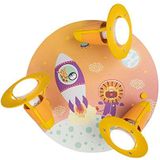 Elobra Little Astronauts Escape Kinderlamp, hout, oranje