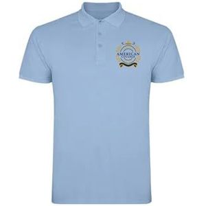 AMERICAN COLLEGE USA Poloshirts Sport Ademend Gedrukt Kleding Unisex Kinderen Jongens en Meisjes Casual Model ACPLW5 Sky Blue 16 Jaar, Turkoois, 16 Jaar