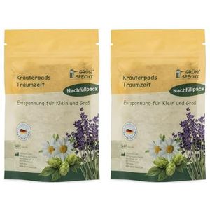 GRÜNSPECHT Kruidenpads ""Traumzeit"" voor een goede nachtrust, rustgevend en ontspannend, navulverpakking met 2 x 3 geurpads (1503-V3)