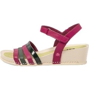 Art 1943 I Imagine damessandalen met sleehak, fuchsia-jungle, maat 39, fuchsia, jungle, 39 EU