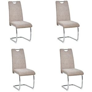 Shiito - 4 eetkamerstoelen in moderne stijl – 100 x 43 x 42 cm – model Marc – elegant pakket – ergonomische zitting en metalen poten – van nertsen