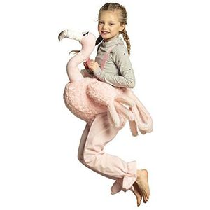 Boland 88079 Kinderkostuum op een flamingo, uniseks, kostuum met pluche, ruiter, broek met dier, carnaval, themafeest