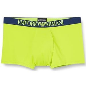 Emporio Armani Heren Men's All Over Eagle Microfiber Trunks, lime, XL