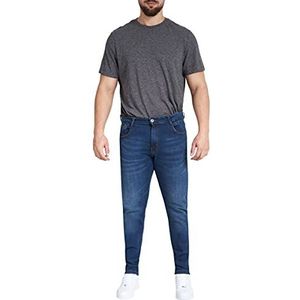 M17 Mannen Skinny Fit Denim Jeans Casual Klassieke Jongens Broek Katoen Zip Fly, Blauw, 42