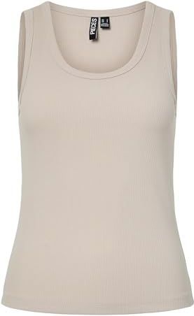 Pcmay - Geribd Tanktop - Mouwloos - Nauwsluitend