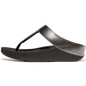 Fitflop Fino Glitterdust Metallic Teenslippers voor dames, Tinnen, 38.5 EU