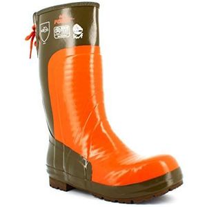 Spirale Unisex Forst Super Safety rubberlaarzen, groen oranje olijf 085, 44 EU