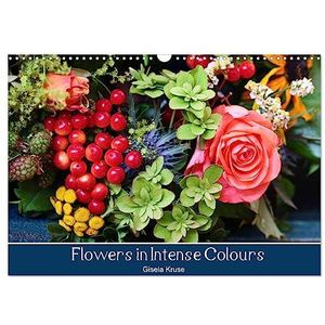 Flowers in Intense Colours (Wall Calendar 2024 DIN A3 landscape), CALVENDO 12 Month Wall Calendar: A beautiful and shiny eye candy