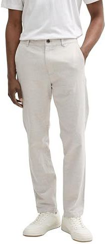 Slim fit linnen broek met katoen