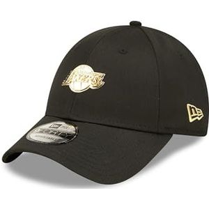 New Era Los Angeles Lakers NBA Pin Metallic Black Gold 9Forty Adjustable Cap - One-Size
