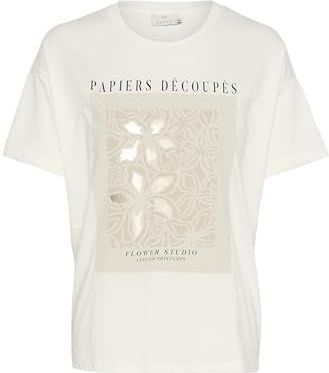 Kaffe - Oversized Tee - Krijt - 100% Katoen