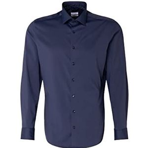 Seidensticker Men's Slim Fit shirt met lange mouwen, blauw, 41, blauw, 41