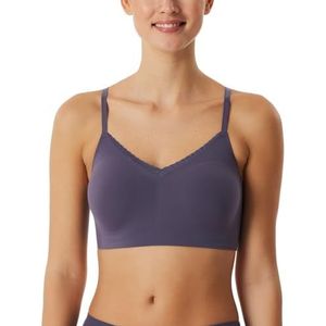 Schiesser - Bustier Invisible Soft Lace - Indigo - Verwijderbare Cups - Zonder Beugels