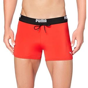 PUMA heren Swim Trunks Puma logo men's swimming trunks, Rood, L