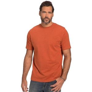 JP 1880, T-shirt voor heren, grote maten, halve mouwen, melange-jersey, donker-oranje, 7XL