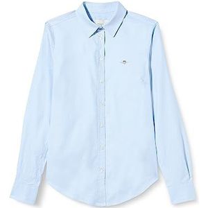 GANT Damesblouse, slim stretch Oxford-shirt, klassieke blouse, smalle pasvorm, classic blue, 34